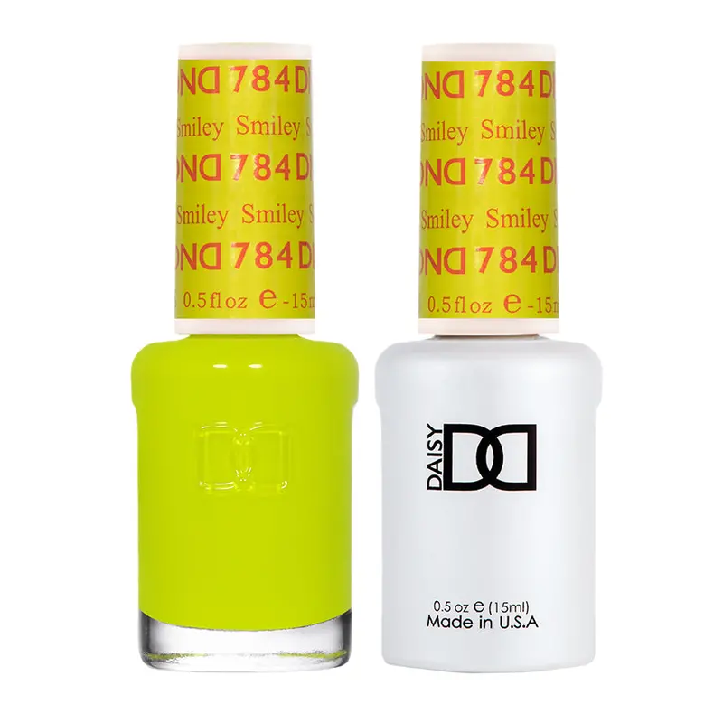 Dnd Gel & Lacquer Duo – Smiley #784 (Cheerful Yellow Dual-Formula Shade) 1