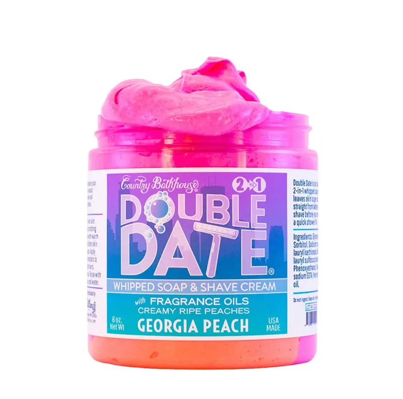 Double Date Whipped Soap & Shave Cream – Georgia Peach Scent 1