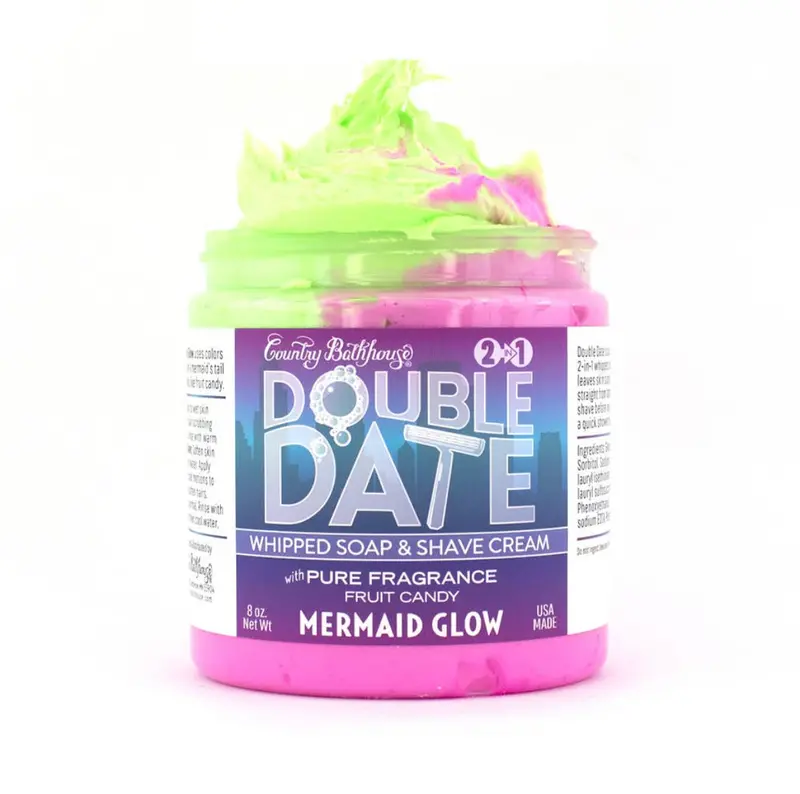 Double Date Whipped Soap & Shave Cream – Mermaid Glow Scent 1