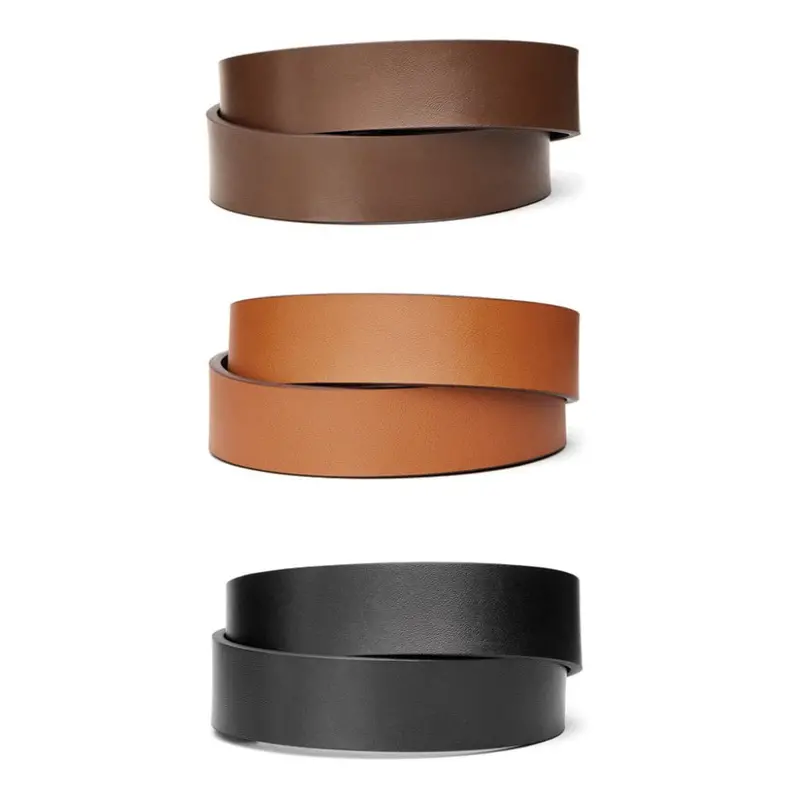 Eco-Friendly Smooth Vegan Leather Belt Strap (1.37") 1