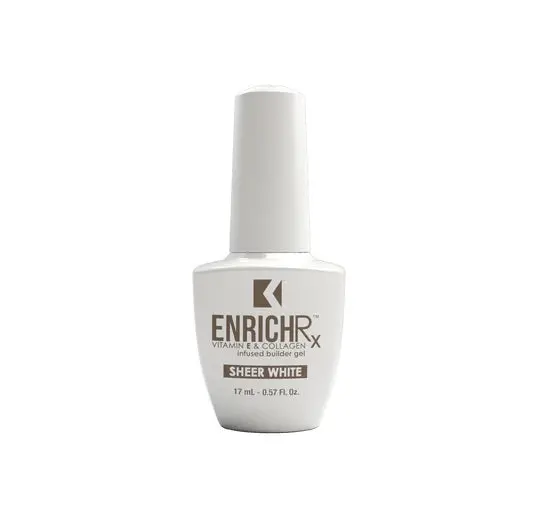 Enrichrx Sheer White Gel Polish – Delicate Opalescent Off-White Base 1