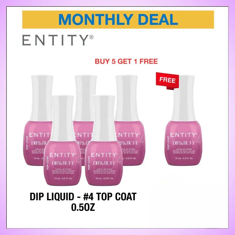 Entity Dip Liquid Top Coat – Holiday Deal #4 (0.5Oz) – Buy 5, Get 1 Free 1
