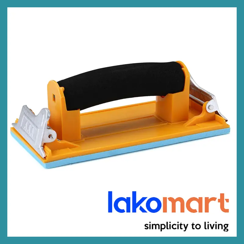 Ergonomic Clip-On Sandpaper Holder With Foam Grip 1