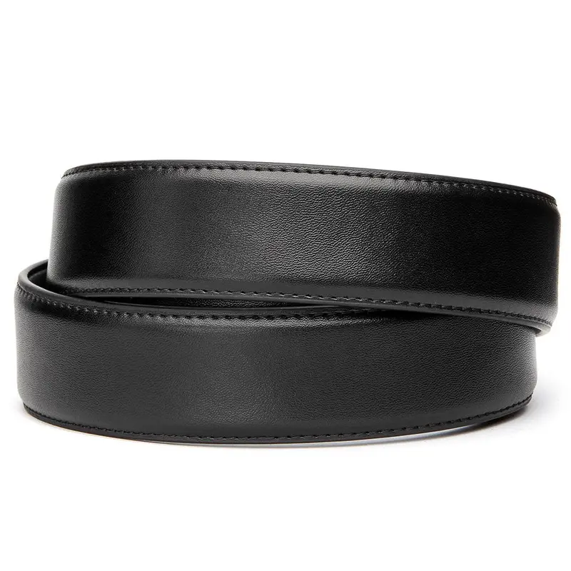 Extra-Large Black Full-Grain Leather Gun Belt – Strap Only, No Buckle 1