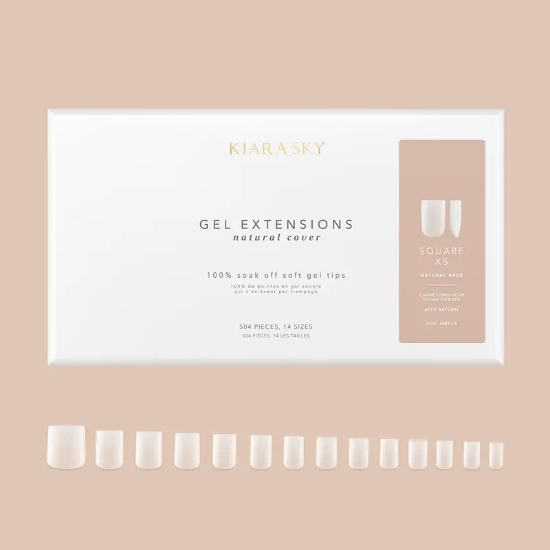 Extra-Small Square Gel Extension Tips – Compact Design 1