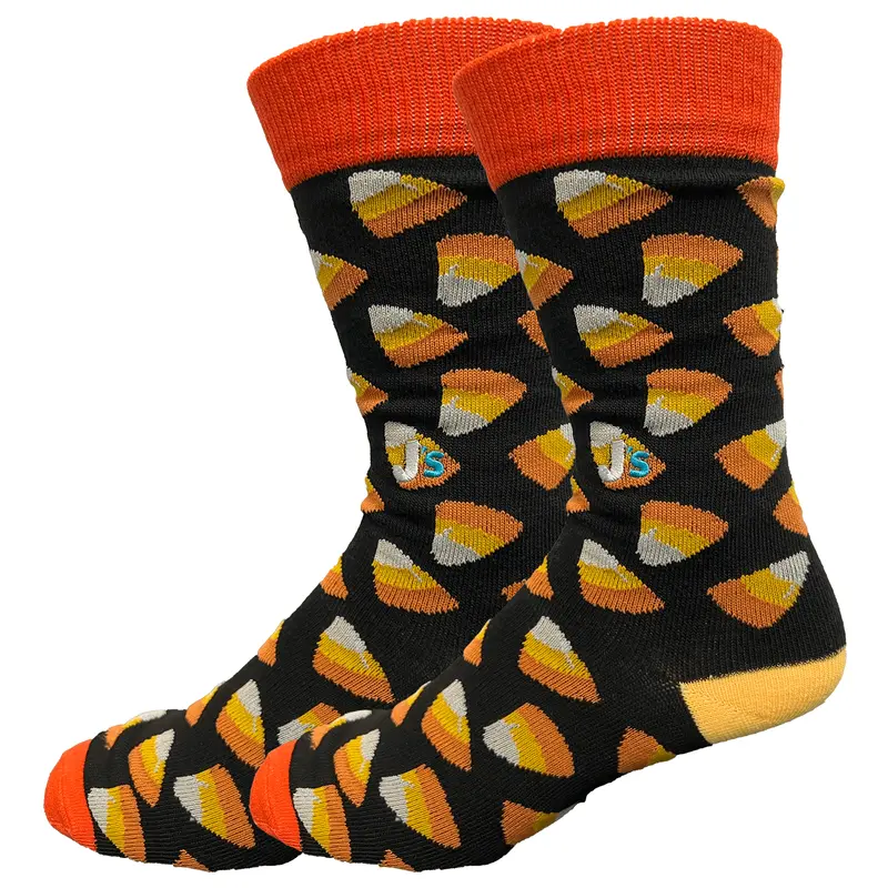 Festive Candy Corn Crew Socks 1