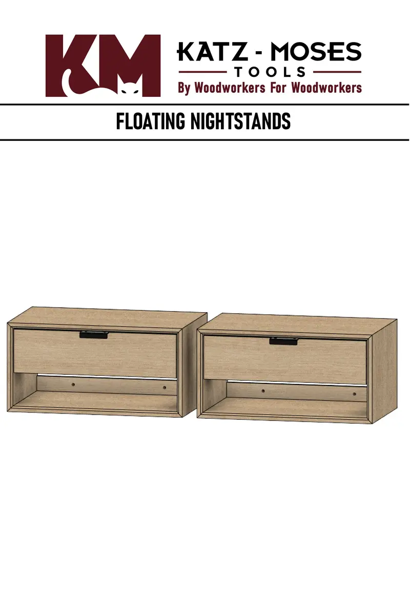 Floating Nightstand Plans – Modern, Bracket-Supported Bedside Shelf Designs 1