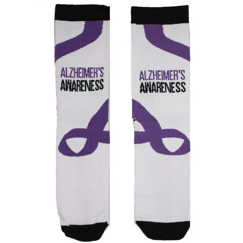Forget Me Not Alzheimer’S Awareness Crew Socks – Unisex 1
