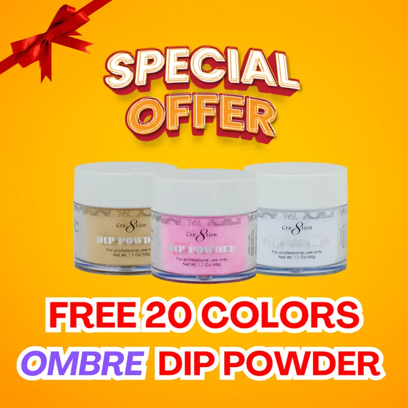 Free Curated Dip Powder Sampler – 20 Vibrant Pre-Selected Colors 1