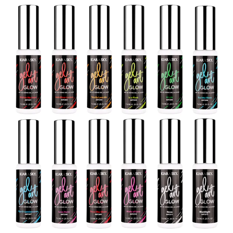 Gel Art Glow Collection – Uv-Reactive, Luminous Gel Polish Line 1