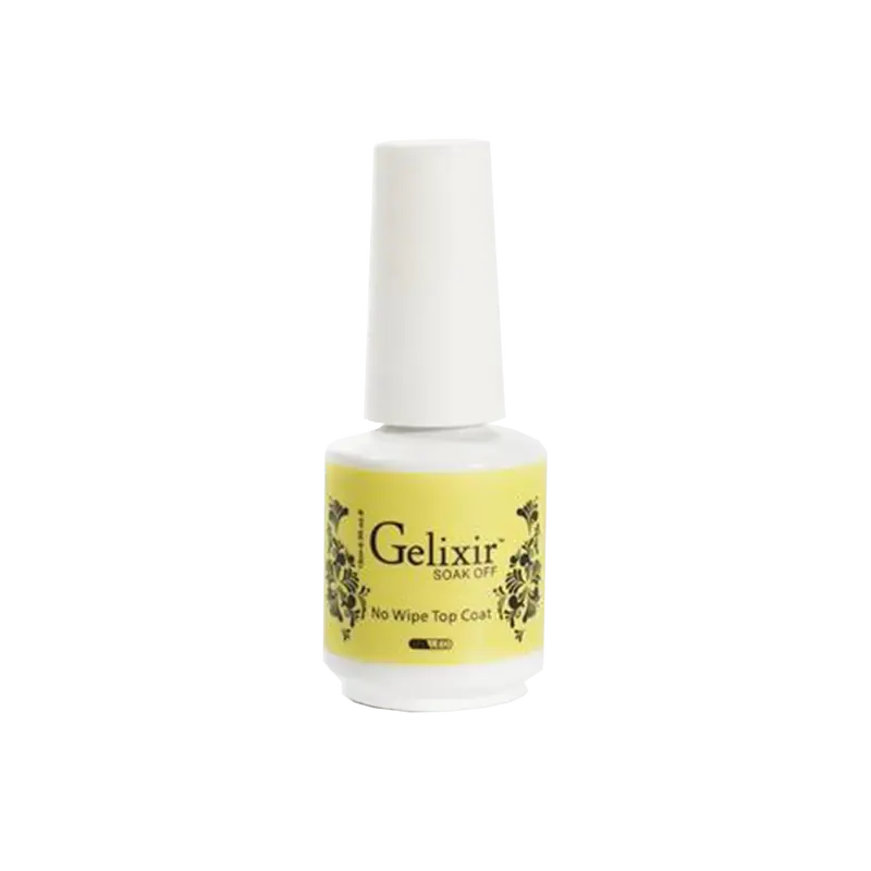 Gelixir No-Wipe Top Coat – High-Shine Gel Finish (0.5 Oz) 1