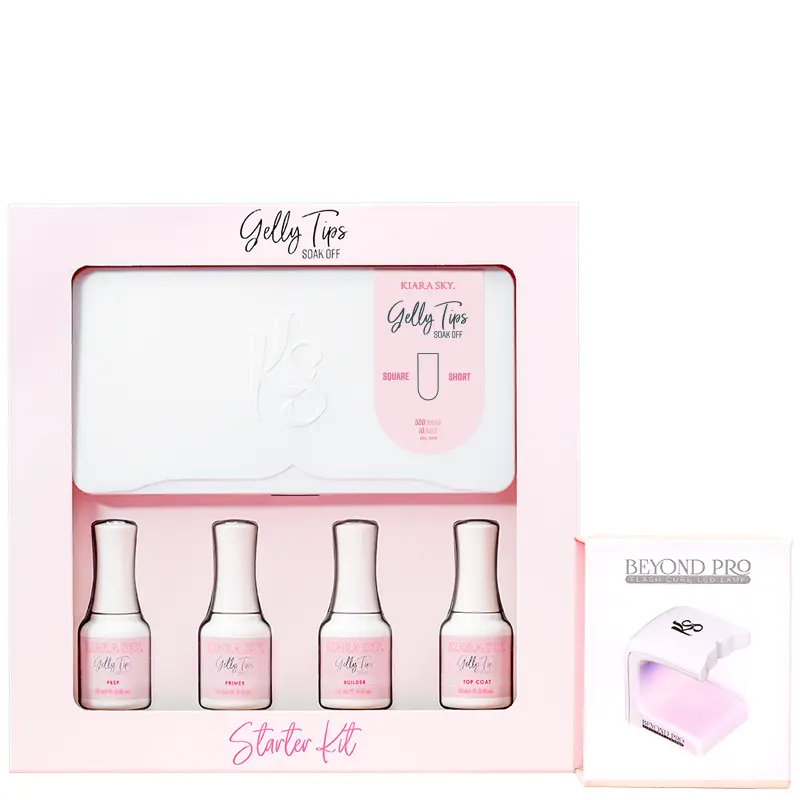 Gelly Press-On Nail Tips Starter Kit – Short Square Shape 1