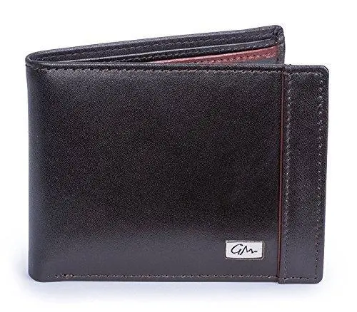Gentleman Brown Genuine Leather Bi-Fold Wallet For Men – Classic Stitching & Soft Grain 1