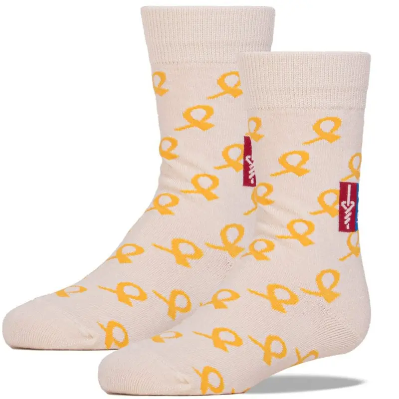 Gold Ribbon Children’S Crew Socks – Acs Awareness 1