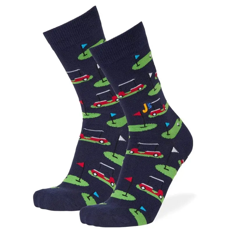 Golf-Themed Athletic Crew Socks 2
