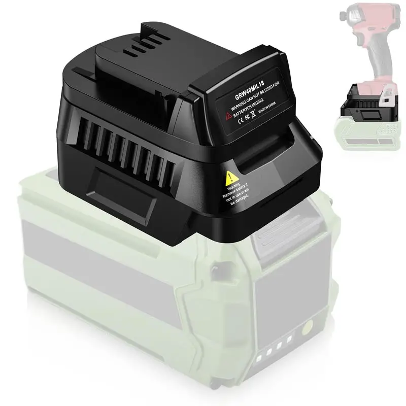 Greenworks 40V G-Max To Milwaukee M18 18V Battery Adapter 1