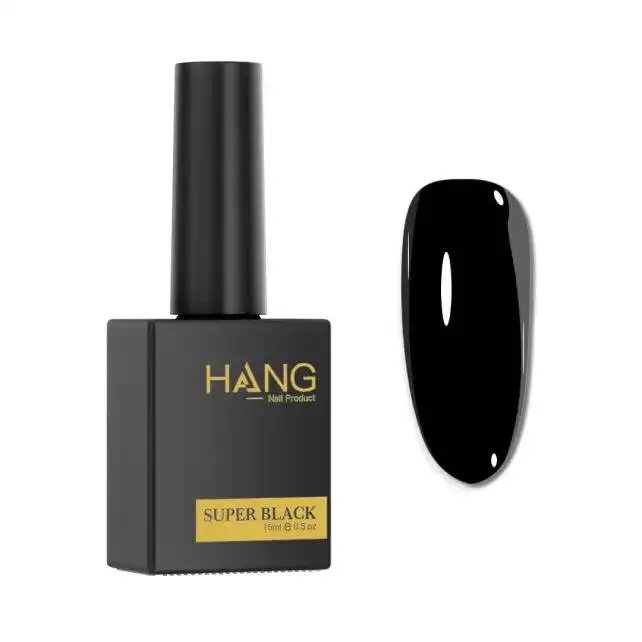 Hang Super Black Gel Polish – 15Ml (0.5 Oz) Deep Pigmented Color 1
