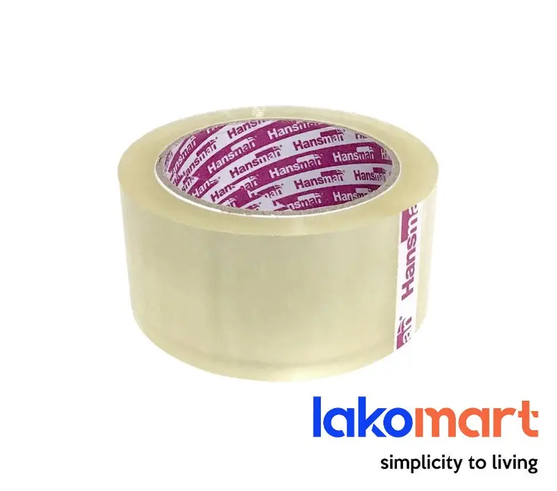 Hansman Clear Opp Adhesive Tape – 2 Inch (50 Mm) × 8 Yard (7.3 M) Roll 1