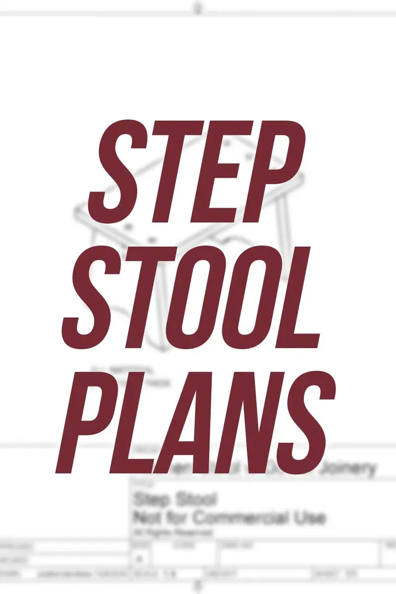 Hardwood Dowel-Jointed Step Stool — Free Imperial & Metric Construction Plans 1