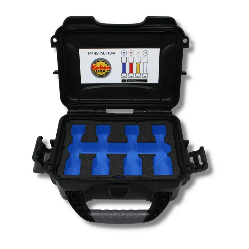 Heavy-Duty Wheel Nut Socket Set — 1/2" Drive, Empty Hard Carrying Case 1
