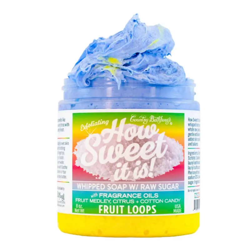 How Sweet It Is Whipped Sugar Soap – Fruit Loops Inspired Scent 1