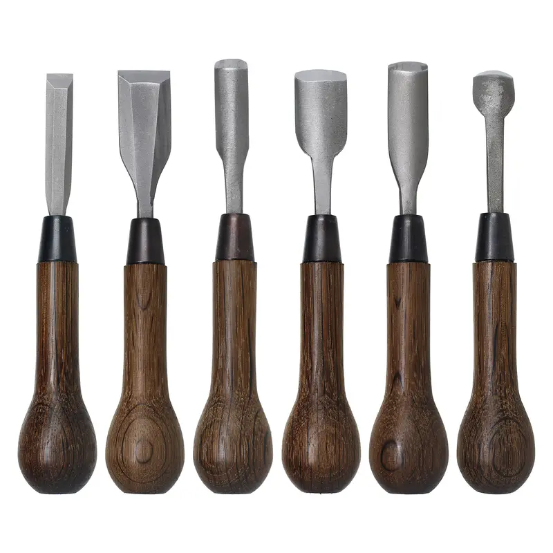 Hss Wood Carving Chisel Set – 6-Piece With Canvas Roll Storage 1