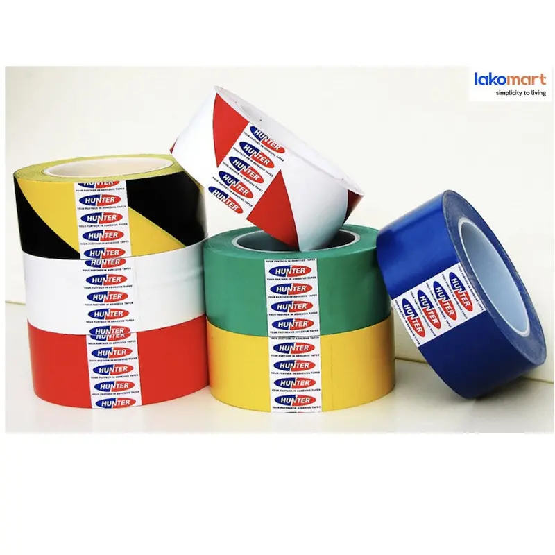 Hunter Self-Adhesive Safety Warning Tape – High-Visibility Floor Marking (48Mm × 33M Roll) 1