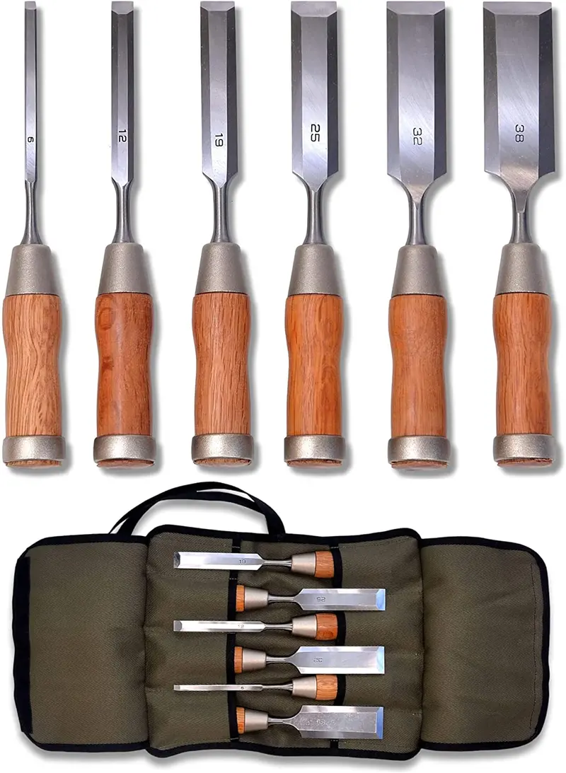 Hybrid Forged Chisel Set – 6-Piece Ergonomic Woodworking Kit 1