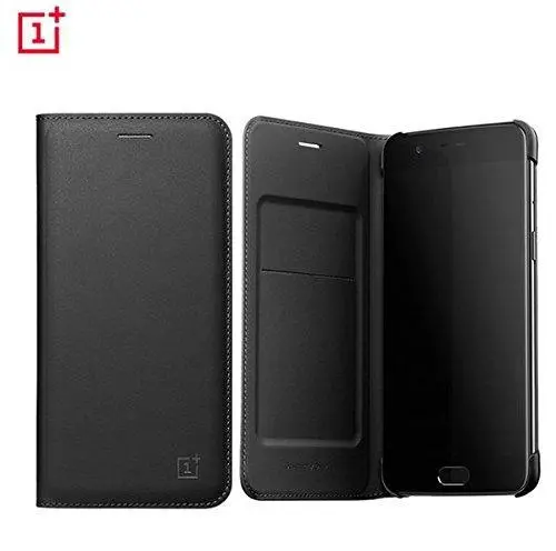 Ikazen Smart Leather Flip Cover For Oneplus 5 – Auto Sleep/Wake Function, Premium Black Finish 1