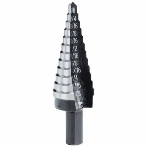 Irwin Step Drill Bit Set: 3/16" To 7/8" Diameter, 3/8" Hex Shank 1