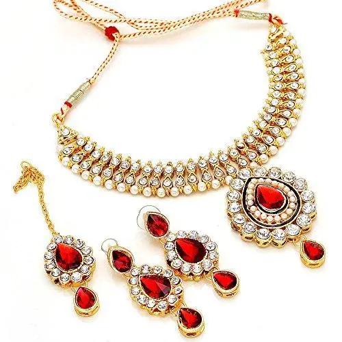 Jewar Kundan Polki Pearl Necklace Set – Handmade Multi-Strand Traditional Jewelry For Women 1