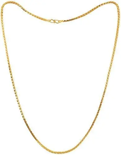 Jewelstone Gold-Finish Metal Chain Necklace – Minimalist Fashion Jewelry For Women 1