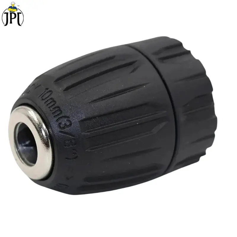 Jpt 10Mm Keyless Drill Chuck – Heavy-Duty 3/8-24Unf Mount For Cordless And Electric Drills, Forward/Reverse Compatible 1