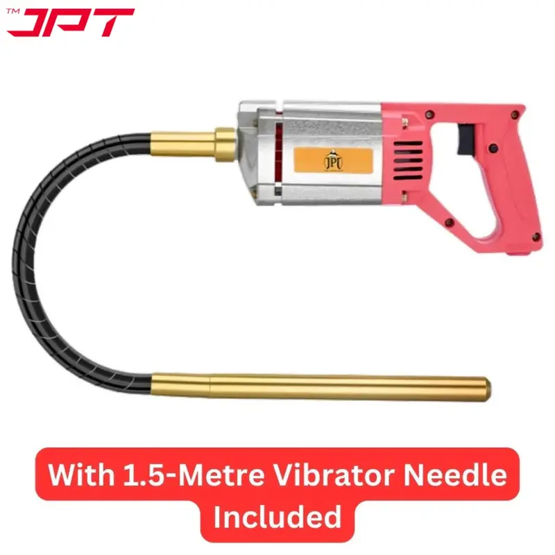 Jpt 1250W Handheld Concrete Vibrator – 13,000 Vibrations/Min, 35Mm Chuck, Copper Core & 1.5M Flexible Needle 1