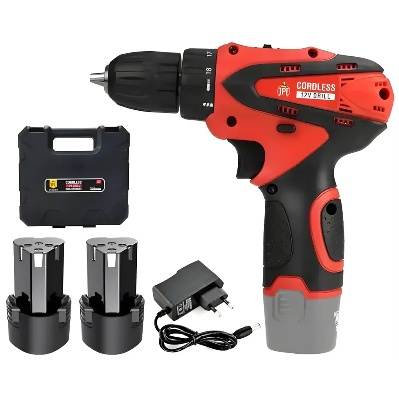 Jpt 12V Cordless Drill: 24 N·M Torque, 1350 Rpm, 18+1 Clutch Settings & Dual-Speed Control 1