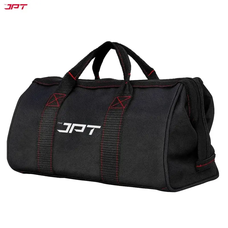 Jpt 13-Inch Rugged Wide-Opening Tool Tote – Ergonomic Carry For Electricians, Mechanics & Carpenters 1