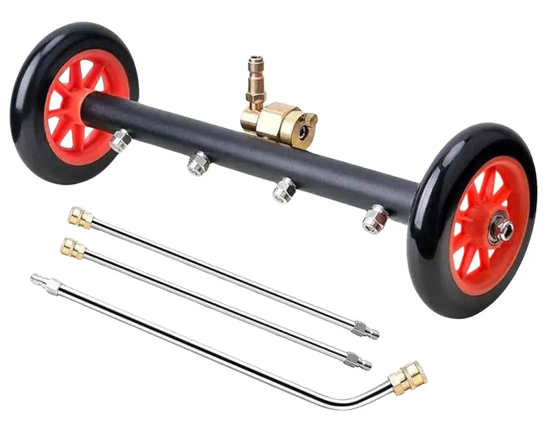 Jpt 15" Dual-Mode Undercarriage Cleaner – 4-Nozzle Surface Scrubber With 3 Extension Wands For Deep-Cleaning Vehicle Underbodies And Machinery 1