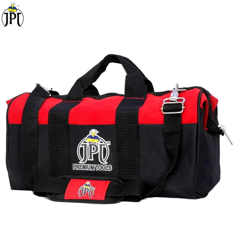 Jpt 18-Inch Wide-Mouth Heavy-Duty Tool Bag With Interior Organization Pockets 1