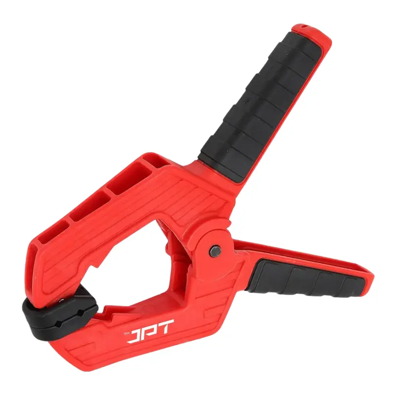 Jpt 3" Heavy-Duty Spring Clamp – 80Mm Wide Jaw, Hardened Steel Spring, 45° Adjustable Pads 1