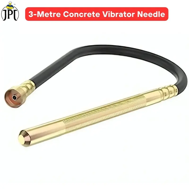 Jpt 3-Meter Flexible Concrete Vibrator Needle – 35Mm Manganese Steel Shaft With Double Braided Wire For Efficient Compaction 1