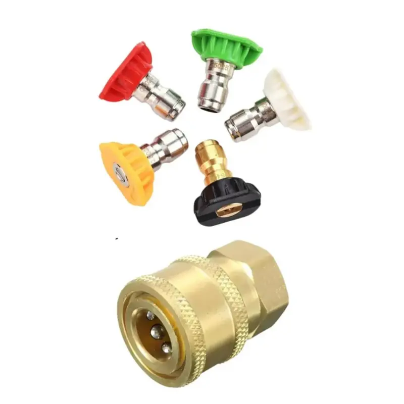 Jpt 5-Piece Universal 1/4" Quick-Connect Nozzle Tips With Integrated Quick Connector 1
