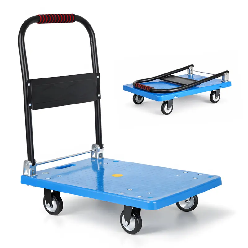 Jpt 600Kg Heavy-Duty Foldable Platform Trolley — 360° Swivel Casters For Warehouse, Retail, And Industrial Material Handling 1