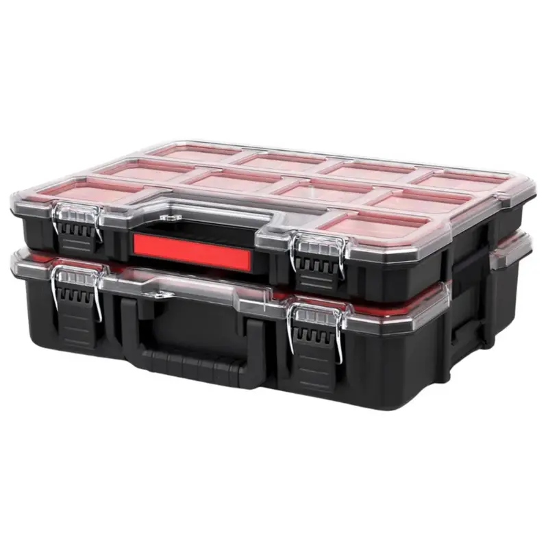 Jpt Combo Tool Organizer Set – 18-Bin System With Adjustable Dividers & Transparent Lids 1