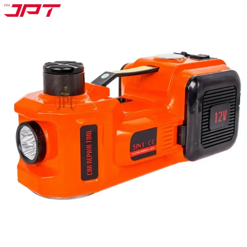 Jpt Portable 12V Dc Hydraulic Jack: 3-Ton Capacity, 480 N·M Torque, 10 Bar / 150 Psi Output + Integrated Tire Inflator 1