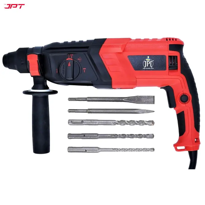 Jpt Pro 26Mm Sds-Plus Rotary Hammer: 1050W, 3.0 J Impact, 4900 Bpm, Triple-Mode Operation With Forward/Reverse 1
