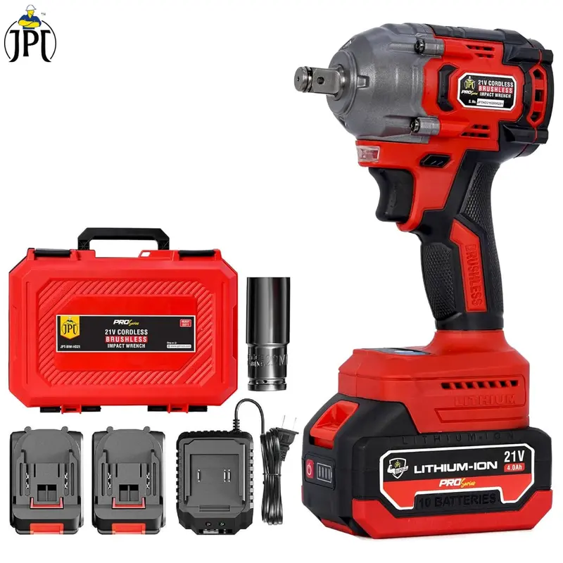 Jpt Pro Series 21V Brushless Impact Wrench – 570 N·M, 4400 Rpm, Led Illumination & 12-Month Warranty 1