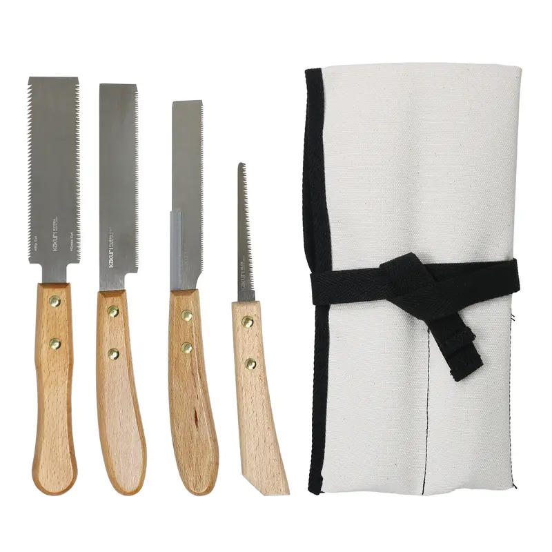 Kakuri Mini Craft Saw Set – 4-Piece Collection With Canvas Carry Case 1
