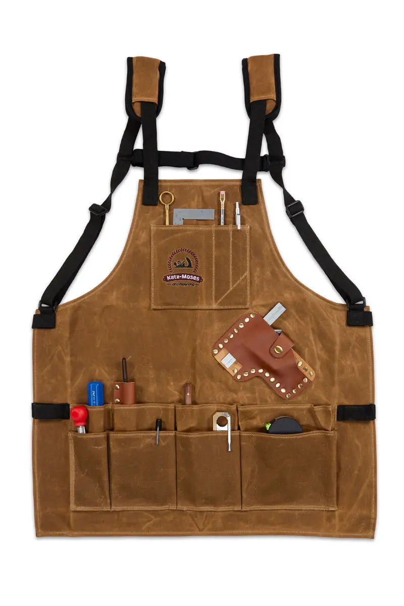 Katz-Moses Waxed Canvas Tool Apron – 20 Oz Heavy-Duty (Large To Xxx-Large) 1