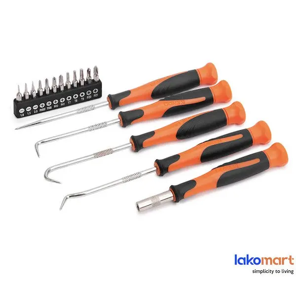 Kendo 17-Piece Precision Screwdriver Set With Pick And Hook Tools [2539] 1