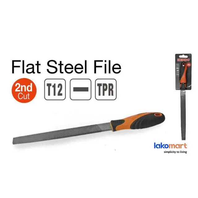 Kendo Ergonomic Flat File – Dual-Grain Surface With Comfort Grip Handle 1